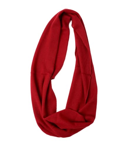Prettystern XL 100% Kaschmir Winter Loop Schal Cashmere Rundschal Kaschmir-Schal warm Rund-Halstuch Damen Herren Schlauch-Schal Rot von Prettystern