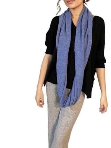 Prettystern XL Kaschmir Unisex Loop Schal Cashmere Rundschal Kaschmir-Schal Rund-Halstuch Damen Herren Schlauch-Schal Blau von Prettystern