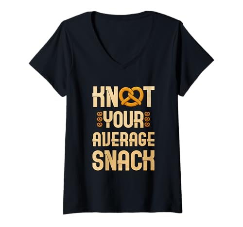Damen Knoten Sie Ihren durchschnittlichen Snack T-Shirt mit V-Ausschnitt von Pretzel Costume German