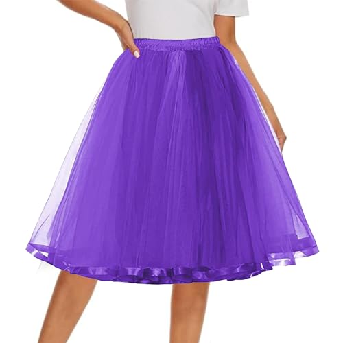 Regenbogen Rock Damen Tüll, Tutu Tüllrock Petticoat Damenrock Tutu Regenbog-Rock Mädchen Karneval Kostüm Tanzkleid Damen Tütü Ballettkleidung von Prevently