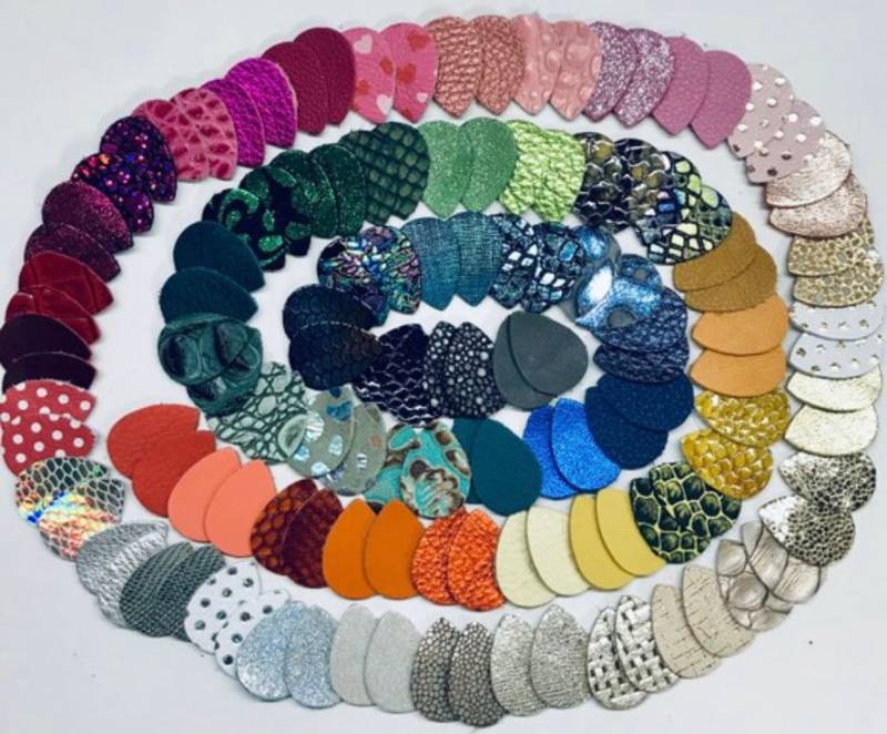 Leder Ohrringe-Leder Tropfen Ohrringe-Rustikale Boho Chic -2"Vorgeschnittene Ohrringe-Diy Bastelbedarf von PriceLeatherworks