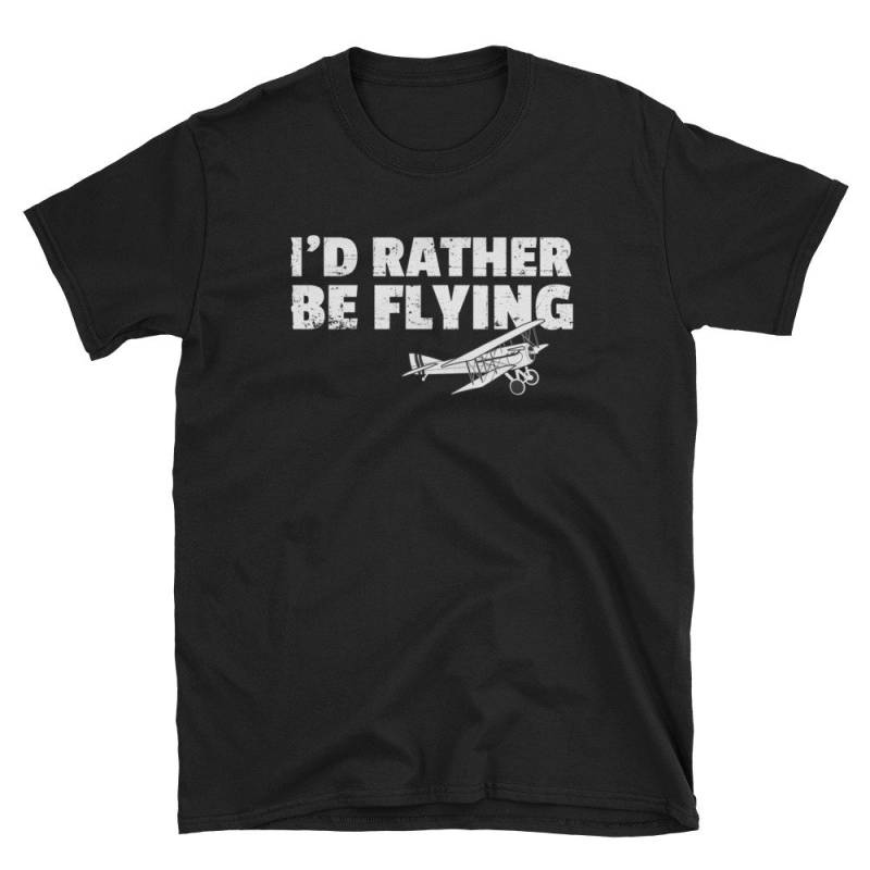 Pilot Shirt, Geschenk, Fliegende Flug Flugzeug Luftfahrt T-Shirt, Ich Würde Lieber Fliegen von Pricity