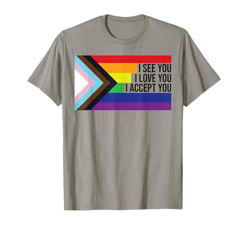 Pride Apparel LGBTQIA+ Pride Month Gifts LGBTQ+ Flag Ich sehe dich Ich liebe dich Ich akzeptiere dich Ally LGBTQ T-Shirt Grau S Klassisch Unisex-Erwachsene Frauen Kurzarm Crew-Ausschnitt T-Shirt Pride Apparel LGBTQIA+ Pride Month Gifts LGBTQ+ Flag Ich sehe dich Ich liebe dich Ich akzeptiere dich Ally LGBTQ T-Shirt Grau S Klassisch Unisex-Erwachsene Frauen Kurzarm Crew-Ausschnitt T-Shirt von Pride Apparel LGBTQIA+ Pride Month Gifts