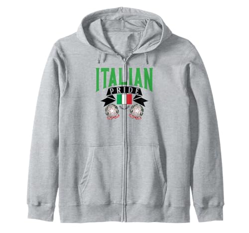 Italian Pride Wappen für Männer und Frauen. Kapuzenjacke von Pride Coat of Arms Products
