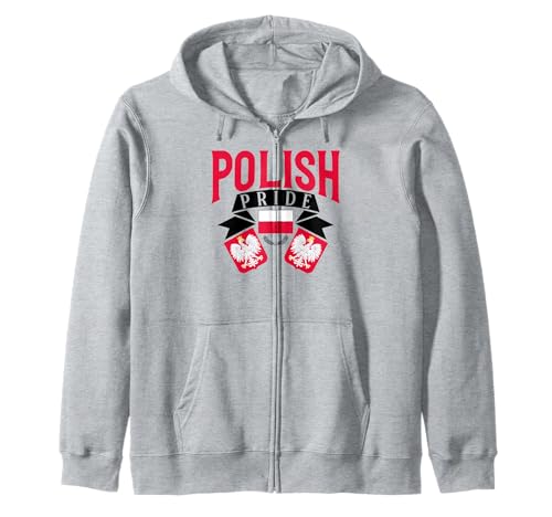 Polish Pride Wappen für Männer und Frauen. Kapuzenjacke von Pride Coat of Arms Products