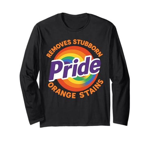 Pride entfernt hartnäckige Orangenflecken Pride Month LGBTQ Men Langarmshirt von Pride Removes Stubborn Orange Stains Pride Month
