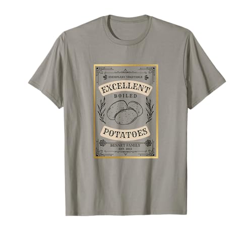Pride and Prejudice Boiled Potatoes Co - Frauen Unisex-Erwachsene Grau Small Kurzarm Crew-Ausschnitt Regular Vintage Jane Austen T-Shirt Pride and Prejudice Boiled Potatoes Co - Frauen Unisex-Erwachsene Grau Small Kurzarm Crew-Ausschnitt Regular Vintage Jane Austen T-Shirt von Pride and Prejudice Boiled Potatoes Co