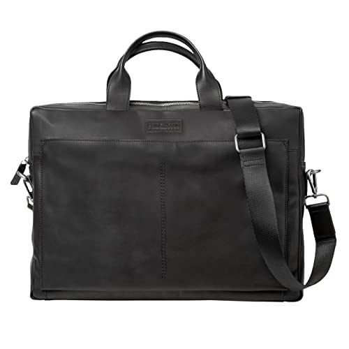 Pride and Soul 47531 - Laptoptasche Mover, Notebooktasche für 15" Laptops, Umhängetasche aus Echt Leder, Tasche für Büro und Freizeit, Schultertasche ca. 30 x 42 x 8 cm, Schwarz von Pride and Soul