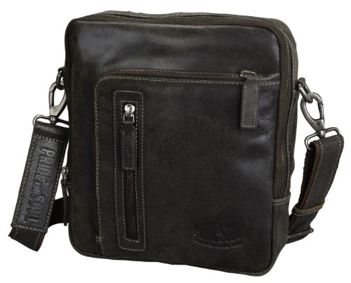 Pride and Soul Umhängetasche WRETCH, aus echtem Leder, ca. 27 x 24 x 7 cm, braun von Pride and Soul