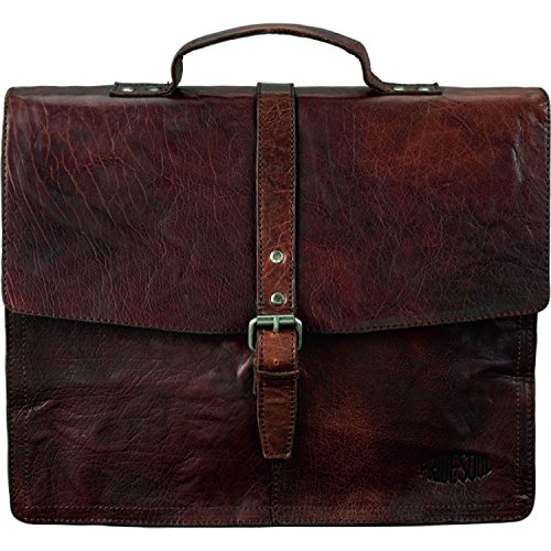 Pride & Soul Unisex-Erwachsene, Tragetasche Leder Businesstasche Jayden 47183, Braun (Braun) von Paperflow