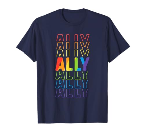 Ally LGBT Pride Rainbow Flag Parade Ally March Mom Women T-Shirt von Pride by 14th Floor