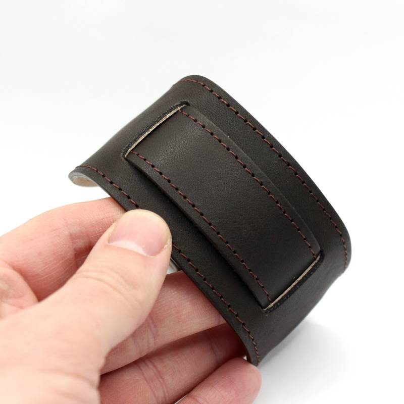Fb19 - Handgefertigtes Lederarmband Pass-Through Style Breite Manschette, 22 Mm 24 Fb19 - Handgefertigtes Lederarmband Pass-Through Style Breite Manschette, 22 Mm 24 von PrideAndBright