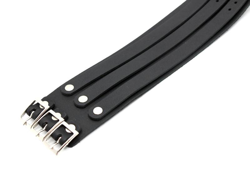 L580 - Breites Lederarmband Lederarmband Mit 3 Schnallen, Handgefertigt in Kyiv von PrideAndBright