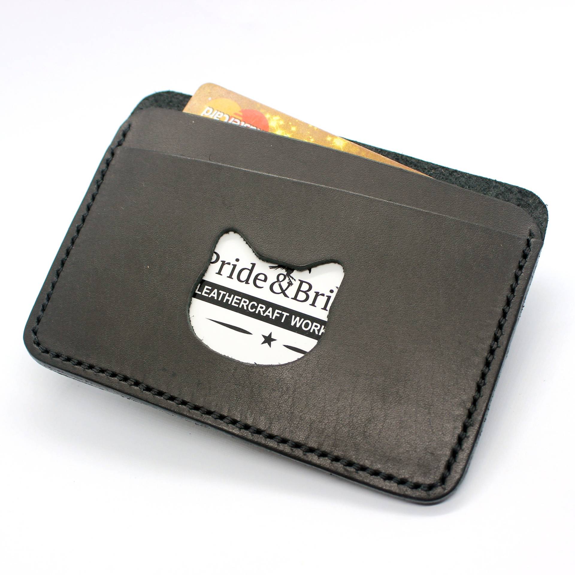 Upocket - Schwarze Leder Fronttasche Geldbörse Schlanker Kartenhalter Upocket - Schwarze Leder Fronttasche Geldbörse Schlanker Kartenhalter von PrideAndBright