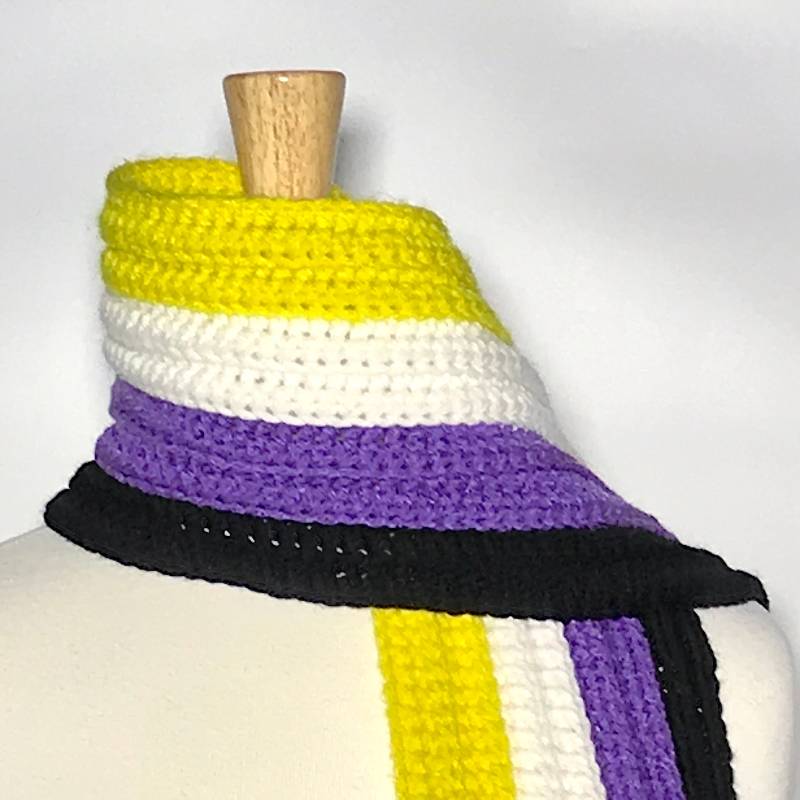 Nonbinary Pride Schal Nonbinary Pride Schal von PrideAndJoyCrochet