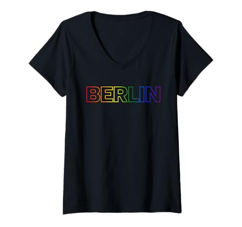 Damen LGBT Gay Lesbian CSD / Pride Queer Berlin T-Shirt mit V-Ausschnitt Damen LGBT Gay Lesbian CSD / Pride Queer Berlin T-Shirt mit V-Ausschnitt von PrideStar