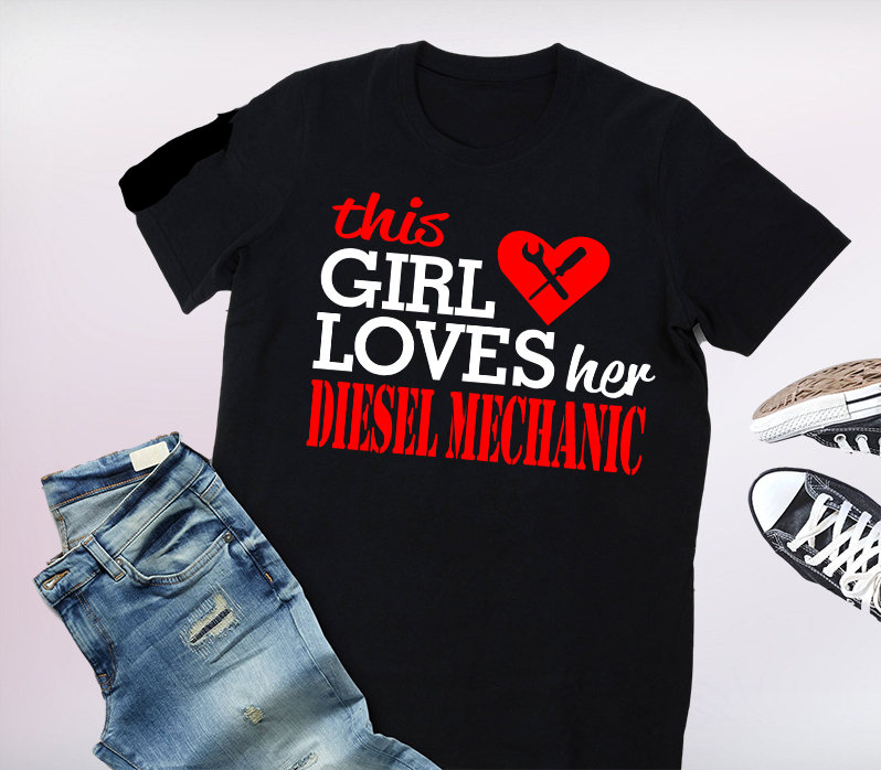 Diesel Mechaniker Frau Shirt Stolze Freundin Geschenk von PrideandPassionShop