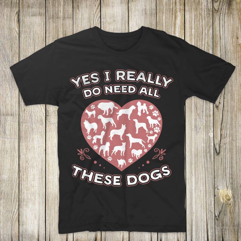 Lustige Hunde Grafik T-Shirt Ich Brauche Alle Diese Shirt von PrideandPassionShop