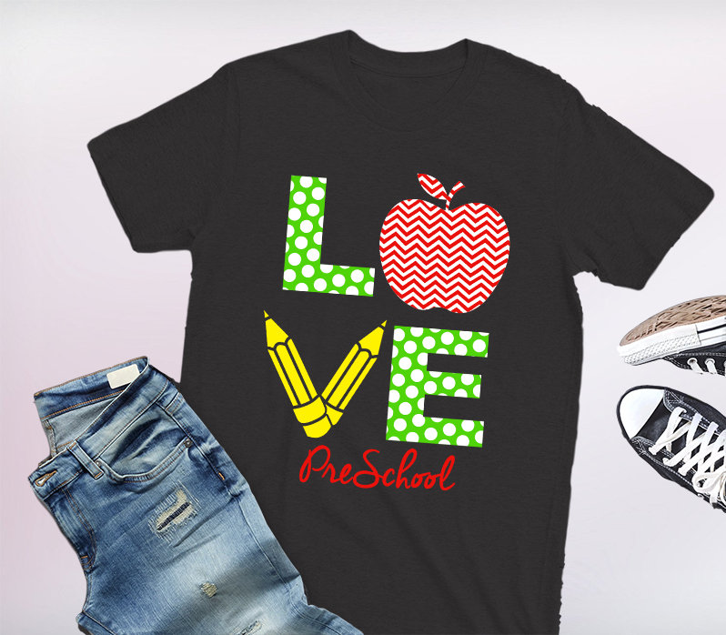 Liebe Vorschule Lehrer Shirt Unisex Baumwoll T-Shirt von PrideandPassionShop