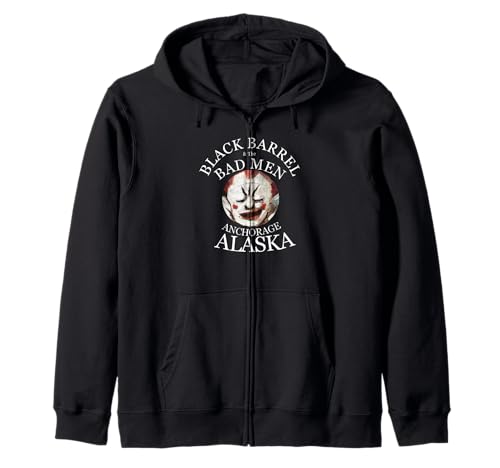 Schwarzes Barrelband Anchorage Alaska AK Souvenir Herren Kapuzenjacke Schwarzes Barrelband Anchorage Alaska AK Souvenir Herren Kapuzenjacke von PrimAlaska AK Collection Homer Seward Bad