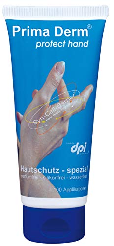 Prima Derm Hautcreme Protect Hand Premium Handcreme 100 ml Tube, Spezial-Hautschutzcreme, Creme bei trockener und rissiger Haut von Prima Derm