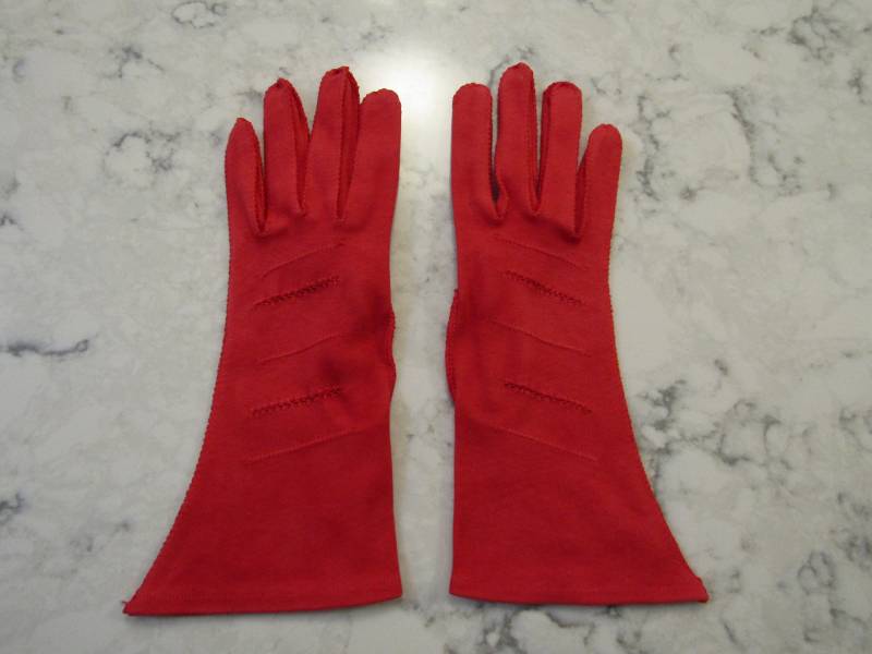 Vintage Neue Unbenutzte Rote Baumwolle Armstulpen 20cm - Armband Länge von PrimaMona