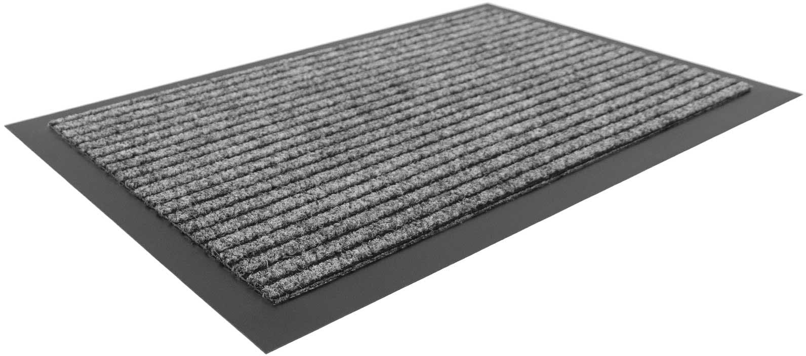 Primaflor-Ideen in Textil Fußmatte "OSLO", rechteckig, 8 mm Höhe, Schmutzfangmatte, gestreift, meliert, rutschhemmend, waschbar von Primaflor-Ideen In Textil