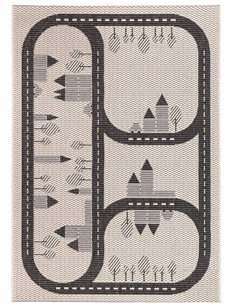 Primaflor-Ideen in Textil Kinderteppich "CABANE - Streets", rechteckig, 3 mm Höhe, Flachgewebe, Straßen-Spiel-Teppich, In- und Outdoor geeignet von Primaflor-Ideen In Textil