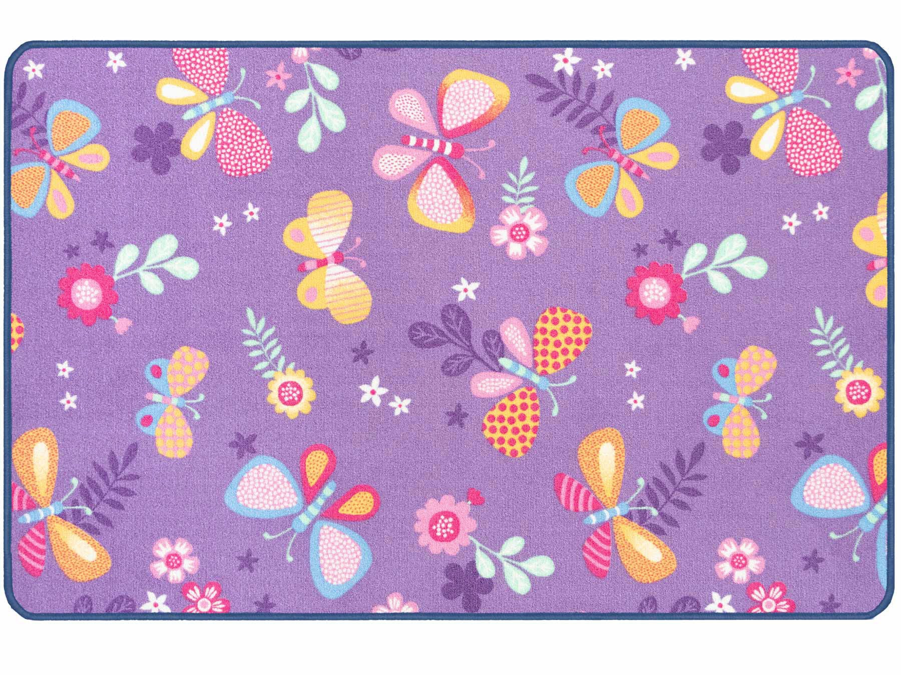 Primaflor-Ideen in Textil Kinderteppich "PAPILLON, Made in Belgium", rechteckig, 6,5 mm Höhe, Motiv Schmetterlinge, Kinderzimmer von Primaflor-Ideen In Textil