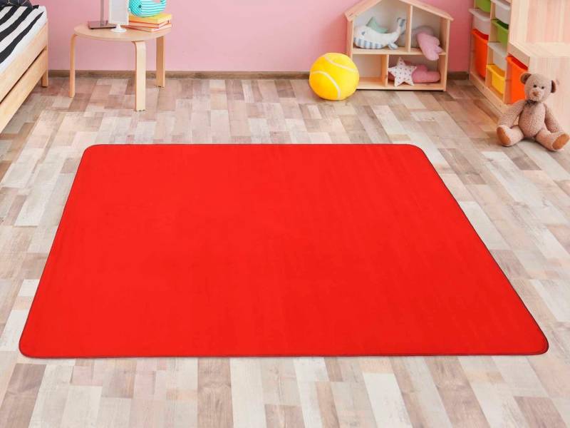 Primaflor-Ideen in Textil Kinderteppich "SITZKREIS", rechteckig, 5 mm Höhe, Spielteppich, ideal im Kinderzimmer von Primaflor-Ideen In Textil