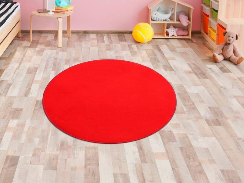 Primaflor-Ideen in Textil Kinderteppich "SITZKREIS", rund, 5 mm Höhe, Spielteppich ideal im Kinderzimmer von Primaflor-Ideen In Textil