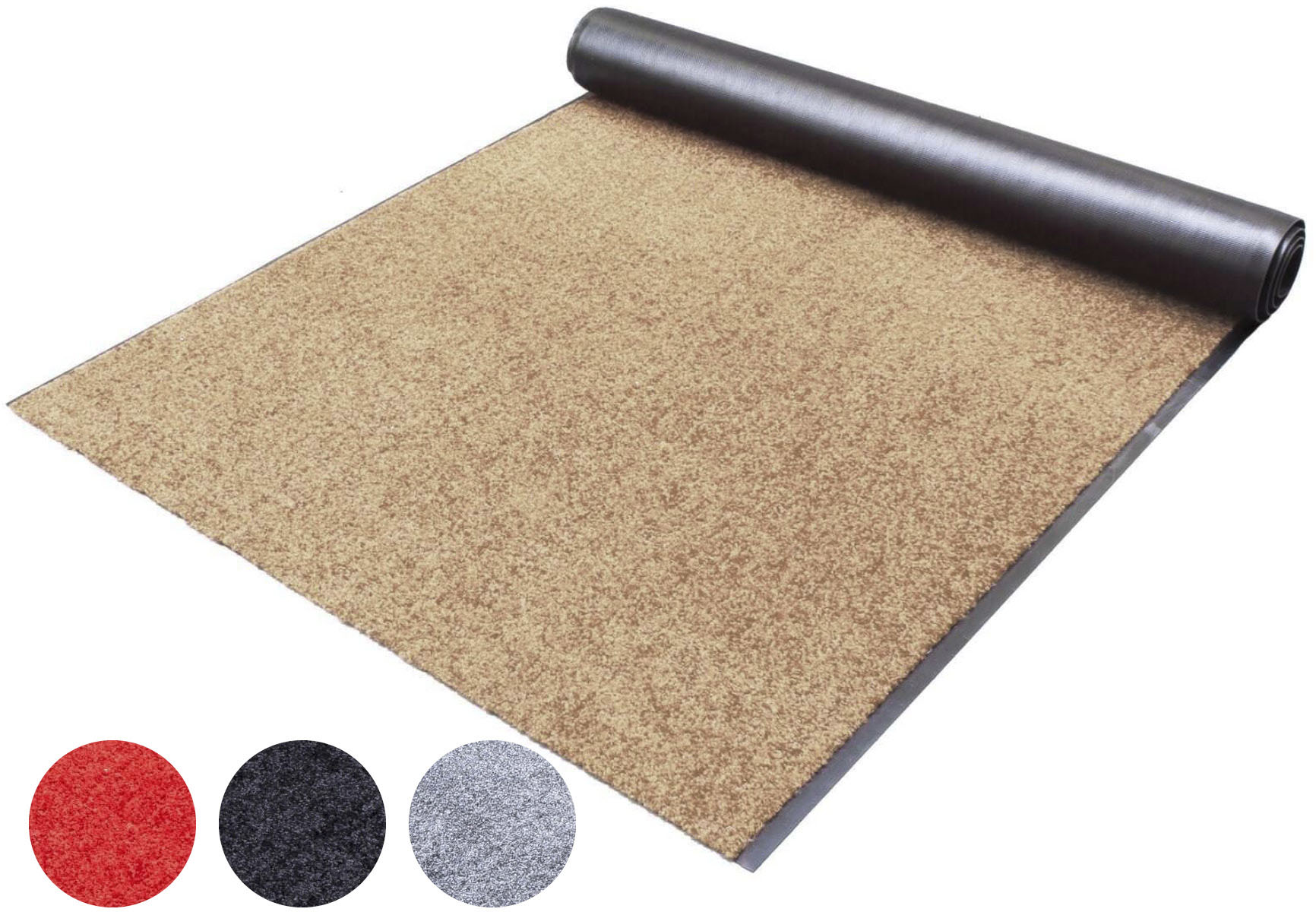 Primaflor-Ideen in Textil Läufer "Schmutzfangläufer CLEAN, Made in Belgium" rechteckig 9 mm Höhe Schmutzfangmatte, Uni Farben, strapazierfähig, rutschhemmend, waschbar von Primaflor-Ideen In Textil