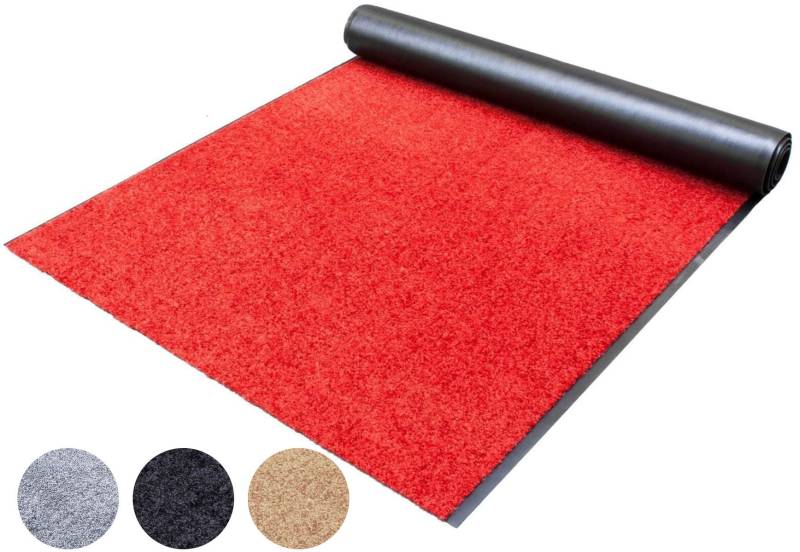 Primaflor-Ideen in Textil Läufer "Schmutzfangläufer CLEAN, Made in Belgium" rechteckig 9 mm Höhe Schmutzfangmatte, Uni Farben, strapazierfähig, rutschhemmend, waschbar von Primaflor-Ideen In Textil