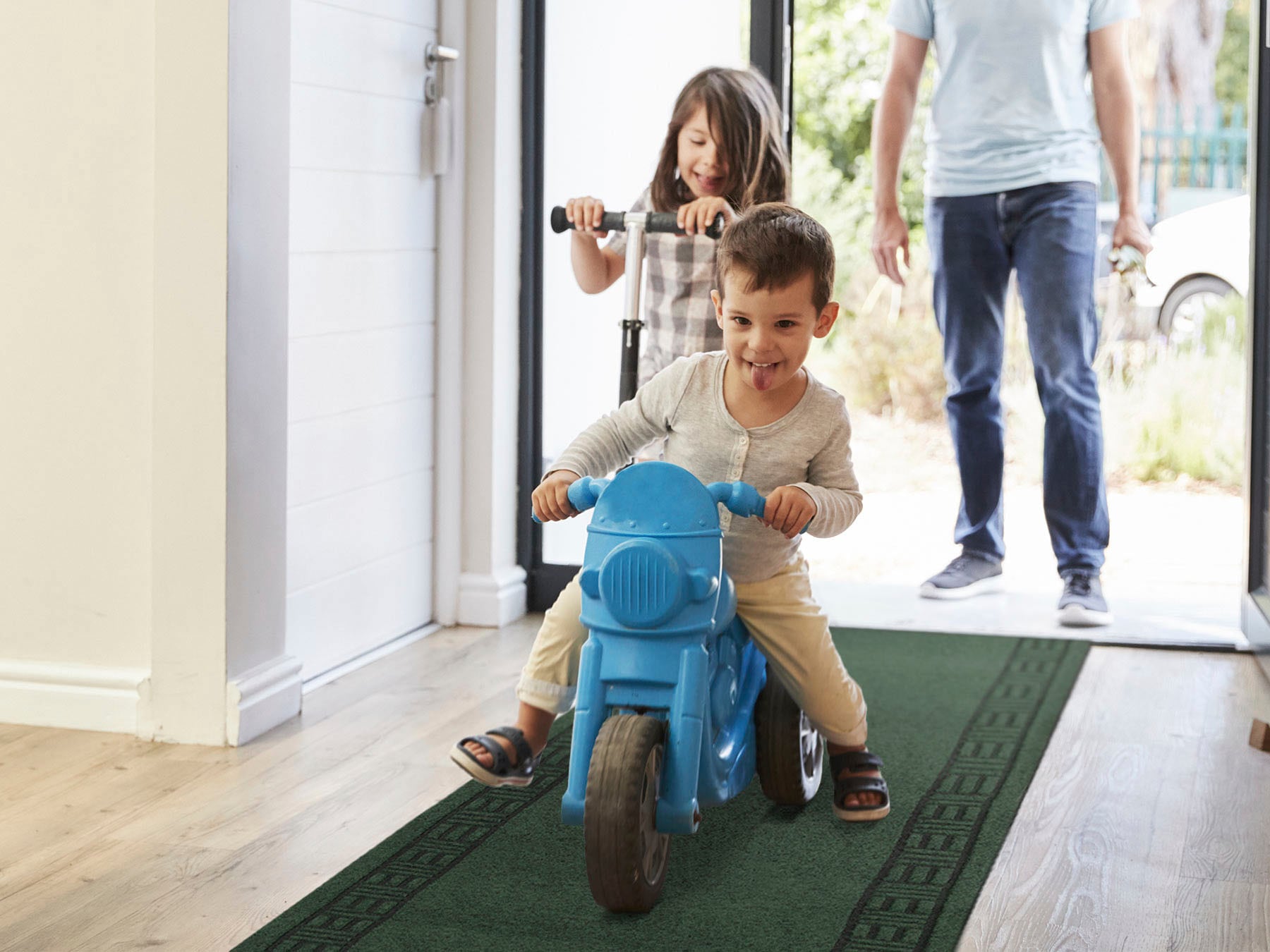 Primaflor-Ideen in Textil Läufer "Schmutzfangläufer PRIMAVERA, Made in Belgium" rechteckig 8 mm Höhe Schmutzfangmatte, meliert, mit Bordüre, strapazierfähig, waschbar von Primaflor-Ideen In Textil