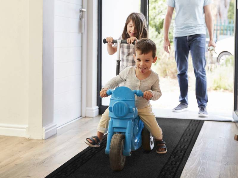 Primaflor-Ideen in Textil Läufer "Schmutzfangläufer PRIMAVERA, Made in Belgium" rechteckig 8 mm Höhe Schmutzfangmatte, meliert, mit Bordüre, strapazierfähig, waschbar von Primaflor-Ideen In Textil