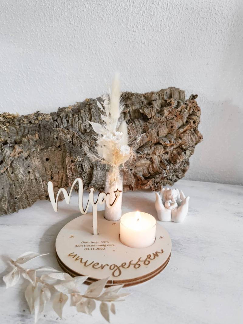 Sternenkinder Trauerkerze Mit Eurem Wunschspruch | Sternenkind Trauer Trauerlicht Erinnerung Unvergessen Licht Versch. Größen von PrimalinaIShop