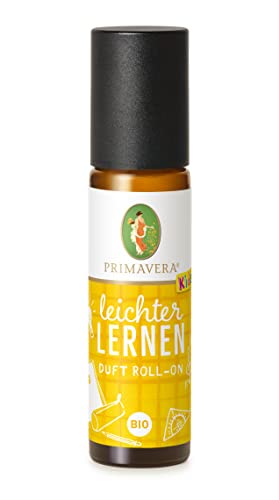 PRIMAVERA Kids Leichter lernen Duft Roll-On bio 6 x 10 ml - Zitrone, Grapefruit und Orange - Aromaöl, Duftöl, Aromatherapie für unterwegs - konzentrationsfördernd, motivierend - vegan von Primavera