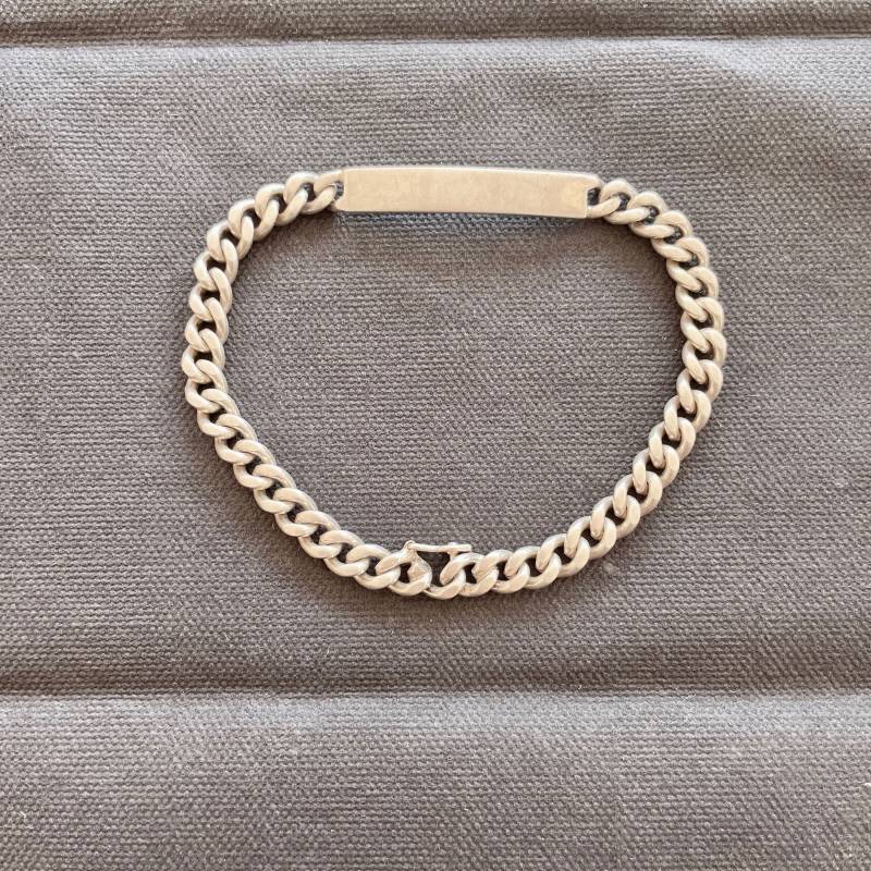 Kettenknöpfe Armband Monogrammierbar Silber von PrimaveraTrading