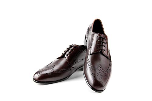 Prime Shoes Flexible Lake City Schnürschuh Dunkelbraun Crust Caffe mit Budapestermuster aus feinstem Kalbsleder Sacchetto (10) von Prime Shoes