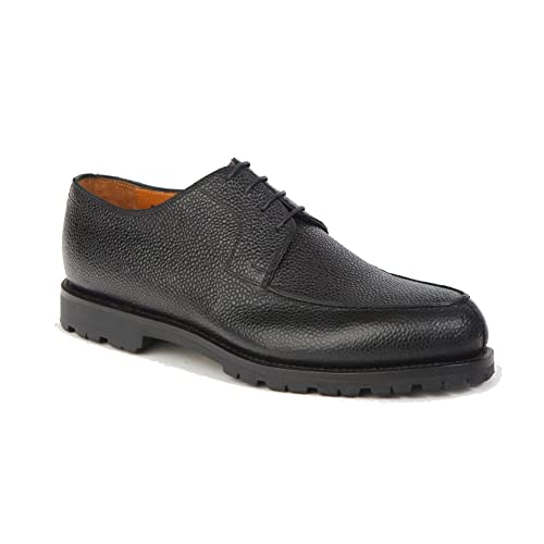 Prime Shoes Munich Rahmengenäht Scotch Black Schwarz Schnürschuh Norweger Stil aus genarbtem Kalbsleder Größe EU: 44 / UK: 10 von Prime Shoes