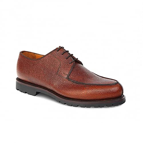 Prime Shoes Munich Rahmengenäht Scotch Cognac Braun Schnürschuh Norweger Stil aus genarbtem Kalbsleder Größe EU: 42 / UK: 8 von Prime Shoes