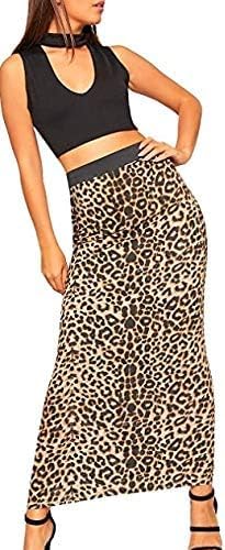 Prime fashions Damen Maxirock mit hohem Gummizug in der Taille, dehnbar, figurbetont, lang, leopardenmuster, 38-40 Prime fashions Damen Maxirock mit hohem Gummizug in der Taille, dehnbar, figurbetont, lang, leopardenmuster, 38-40 von Prime fashions
