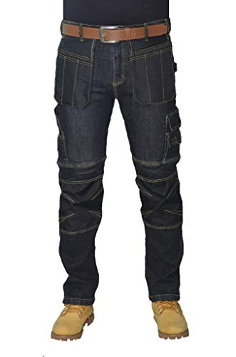 Prime Herren Arbeitshose Herren Cargohose Heer Armeehosen Multi Taschen Pants (BLUE-006, 38W X 32L) von Prime