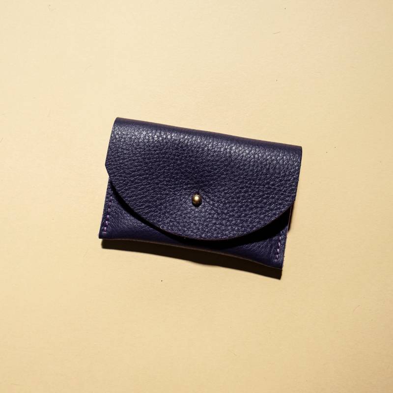 Grape Lila Leder Kartenetui | Geldbörse Kleingeldbörse Kuvert Beutel von PrimecutBags