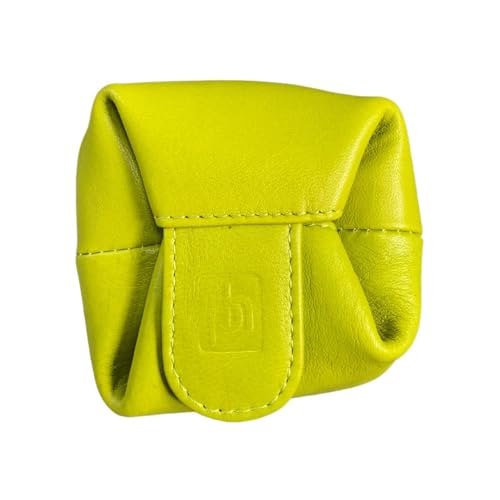 Primehide Geldbörse und Ohrhörertasche aus Leder, erweiterbares Design, 7 x 7 x 2 cm, mehrere Farben, lime, Einheitsgröße, Zeitgenössisch von Prime Hide