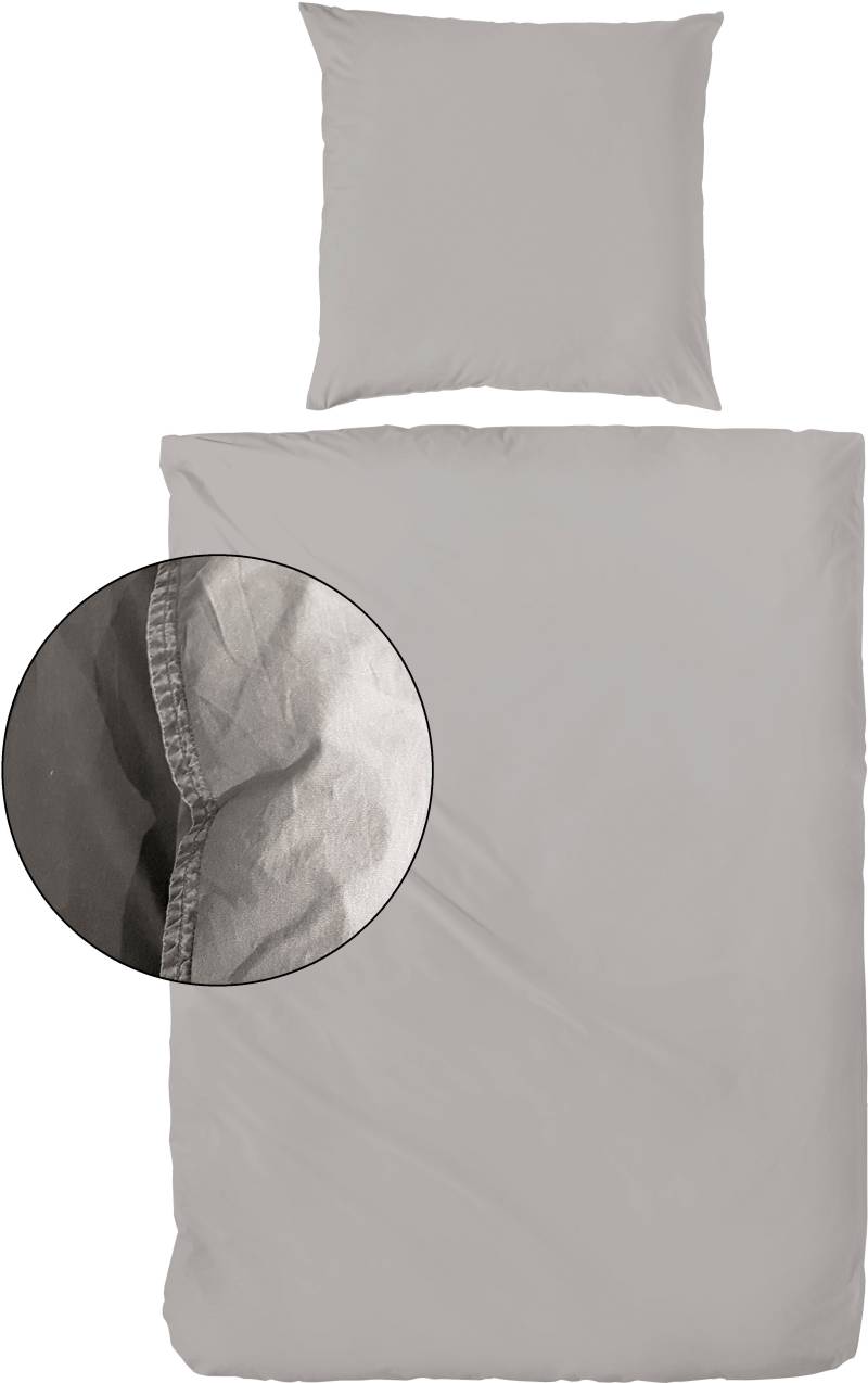Primera Bettwäsche "Stone-Washed in Gr. 135x200, 155x220 oder 200x200 cm" 2 Stk. tlg. 100% Baumwolle, Bettwäsche in feinem Knitterlook, weicher Griff von Primera
