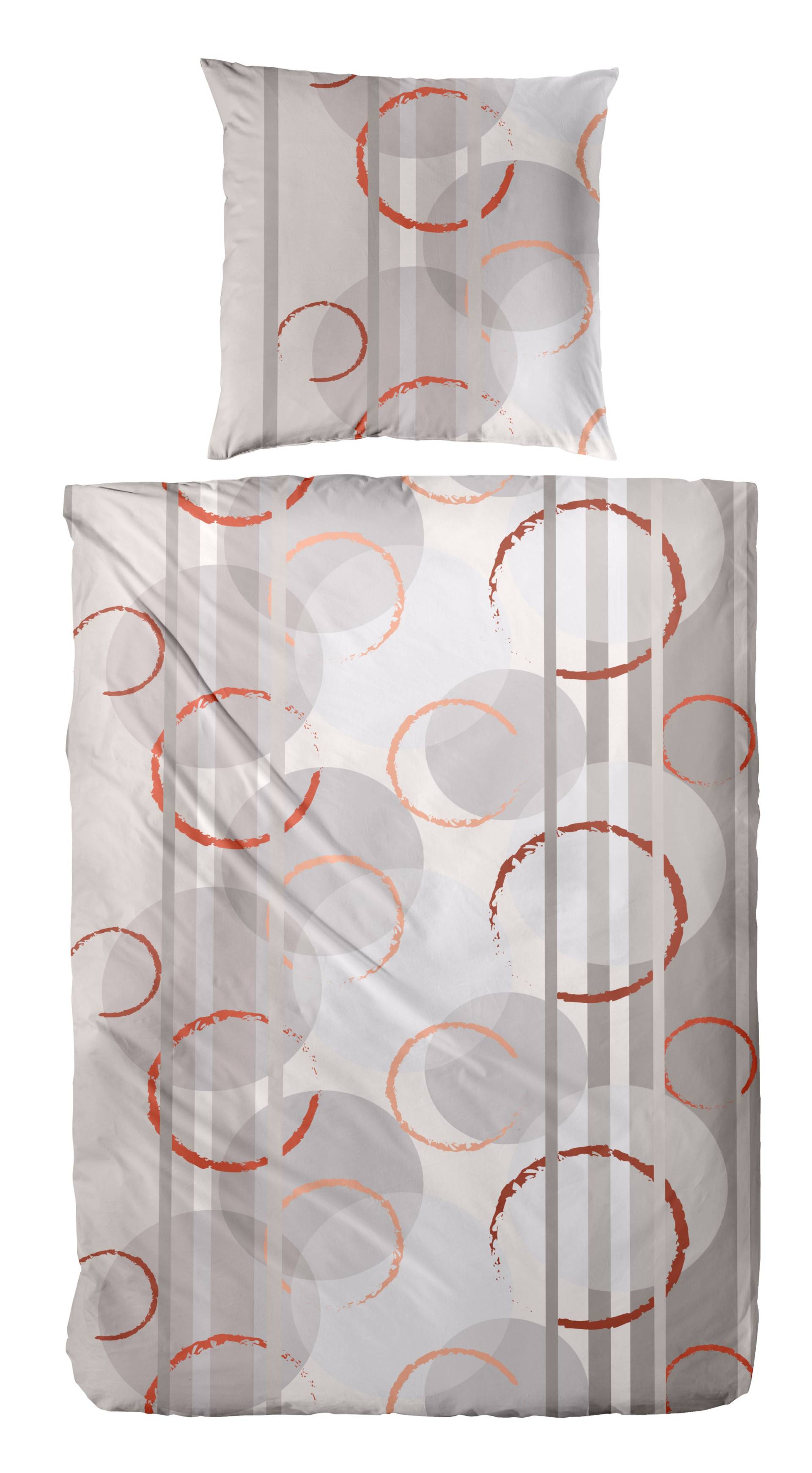 Primera Bettwäsche "Biber-Bettwäsche Circular" 2 Stk. tlg. mit abstrakten Kreisen von Primera