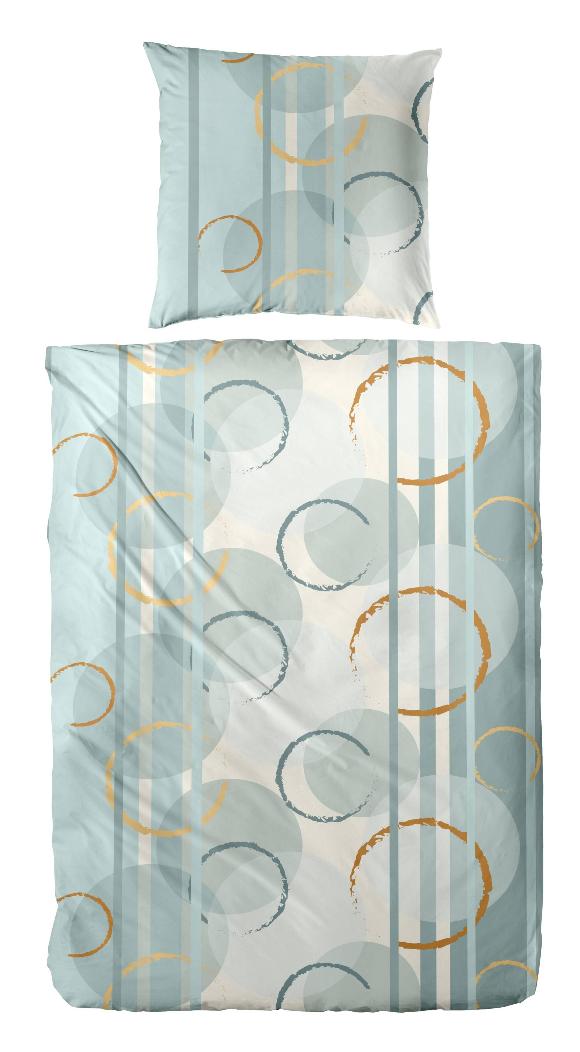 Primera Bettwäsche "Biber-Bettwäsche Circular" 2 Stk. tlg. mit abstrakten Kreisen von Primera