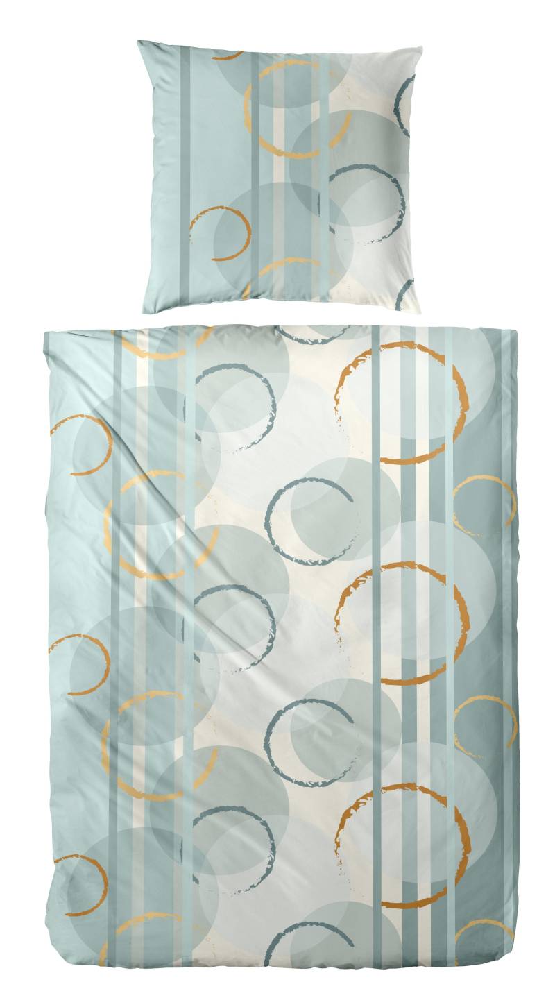 Primera Bettwäsche "Biber-Bettwäsche Circular" 2 Stk. tlg. mit abstrakten Kreisen von Primera