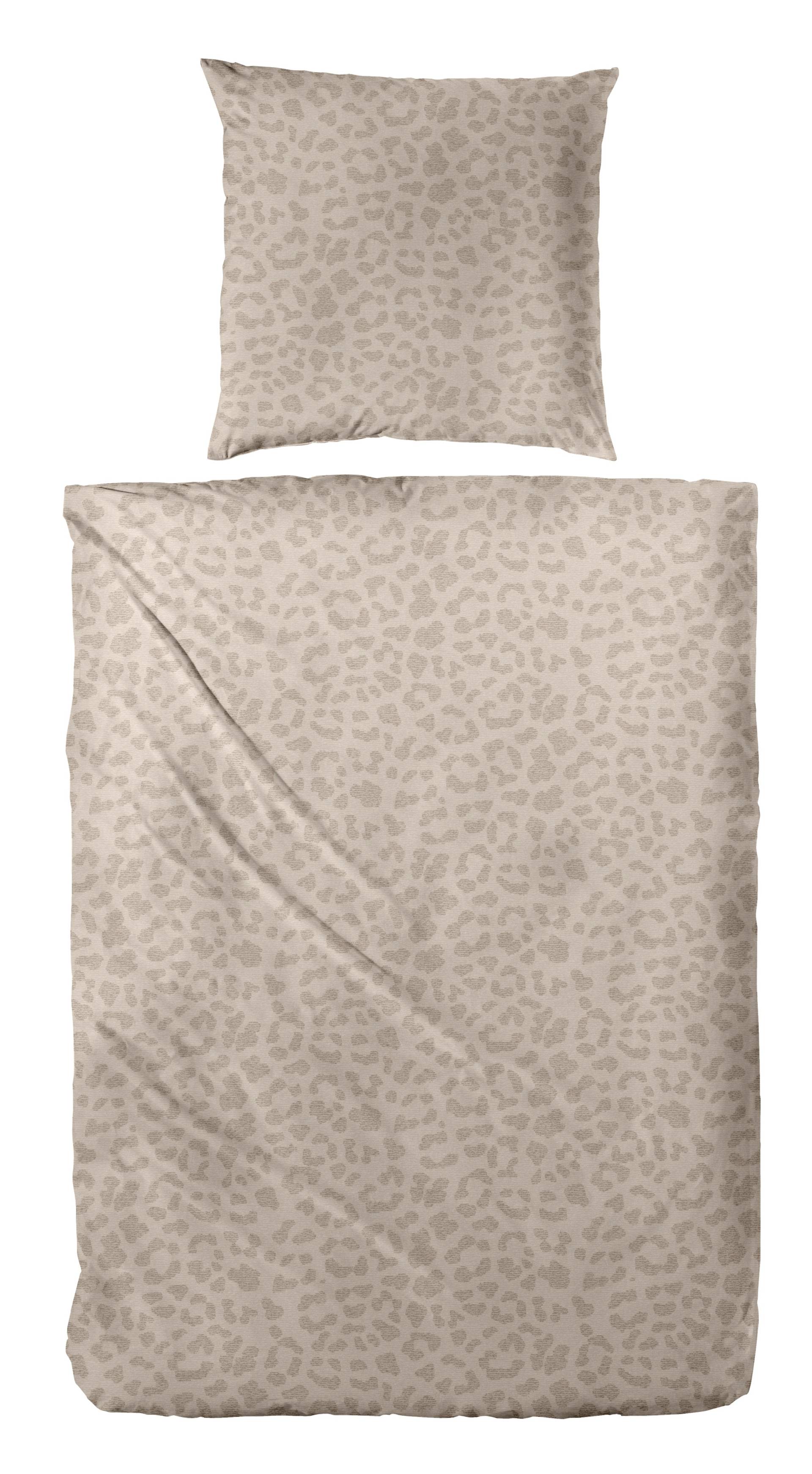 Primera Bettwäsche "Biber-Bettwäsche Leo" 2 Stk. tlg. mit dezentem Leo-Design von Primera